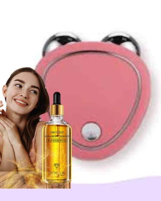 ¨SERUM 24K GOLD + MASAJEADOR FACIAL DE MICROCORRIENTE¨