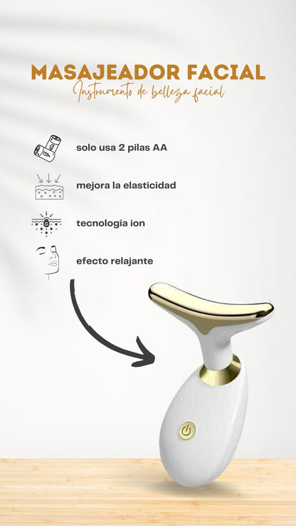 🌸 MASAJEADOR FACIAL IÓNICO PORTÁTIL – TECNOLOGÍA PARA EL CUIDADO AVANZADO DE LA PIEL